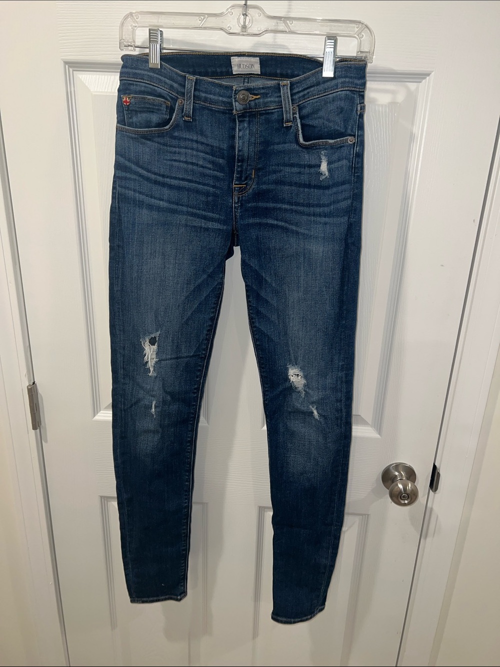 Hudson Distressed Skinny Jeans 27